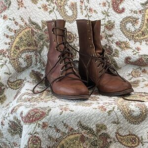 Justin Boots Women's Brown Lace-Up Boots
